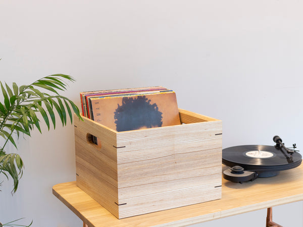 Vinyl Record Storage Crate – Handcrafted from Ash hardwood