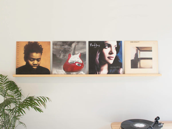 Quad Vinyl Record Display - Handmade from Hardwood | Gift for music lover