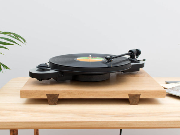 Hardwood Platform for Turntables & Amplifiers - Handcrafted from Oak or Ash