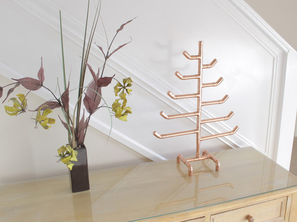 Copper Pipe Christmas Tree - Handmade with Industrial Copper Pipe and Fittings