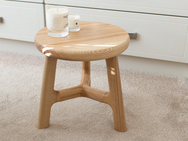 3 Leg Hardwood Stool - Handcrafted - 'Ronnie Stool' - Small