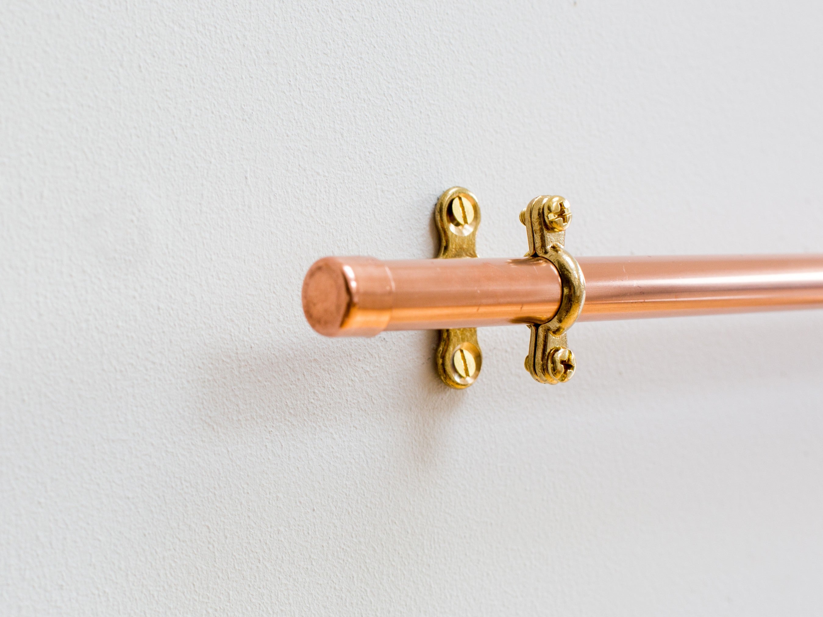 Copper Pipe Utensil and Pan Hanging Rail Solid Brass Fittings 