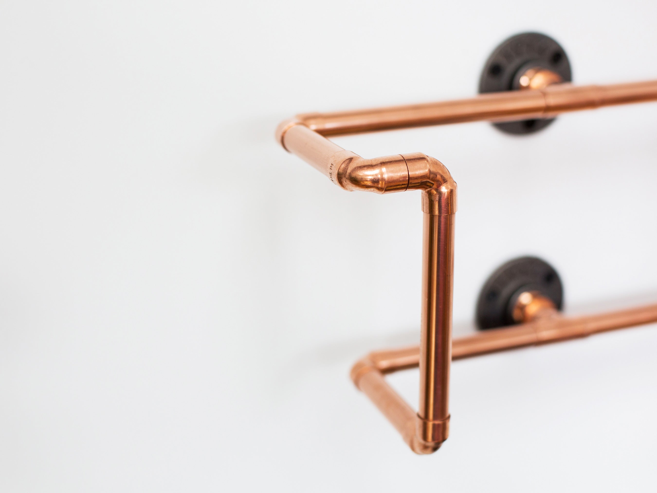 Vinyl Record Holder Handmade With Industrial Copper and Chrome